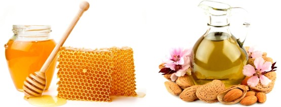 Мед и масло миндаля
